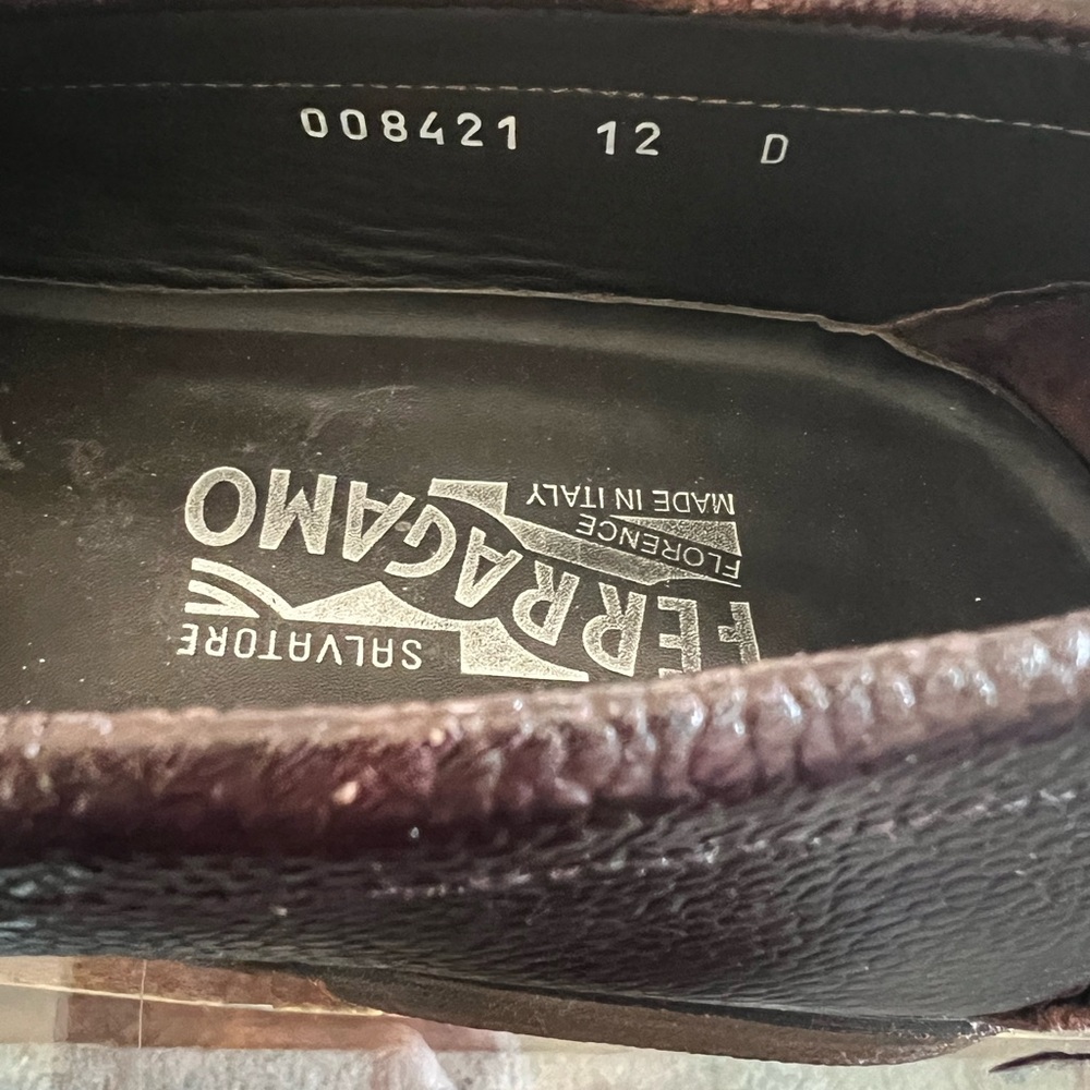 Salvatore Ferragamo Rich Brown Leather Men's Loafers - Picture 10 of 10